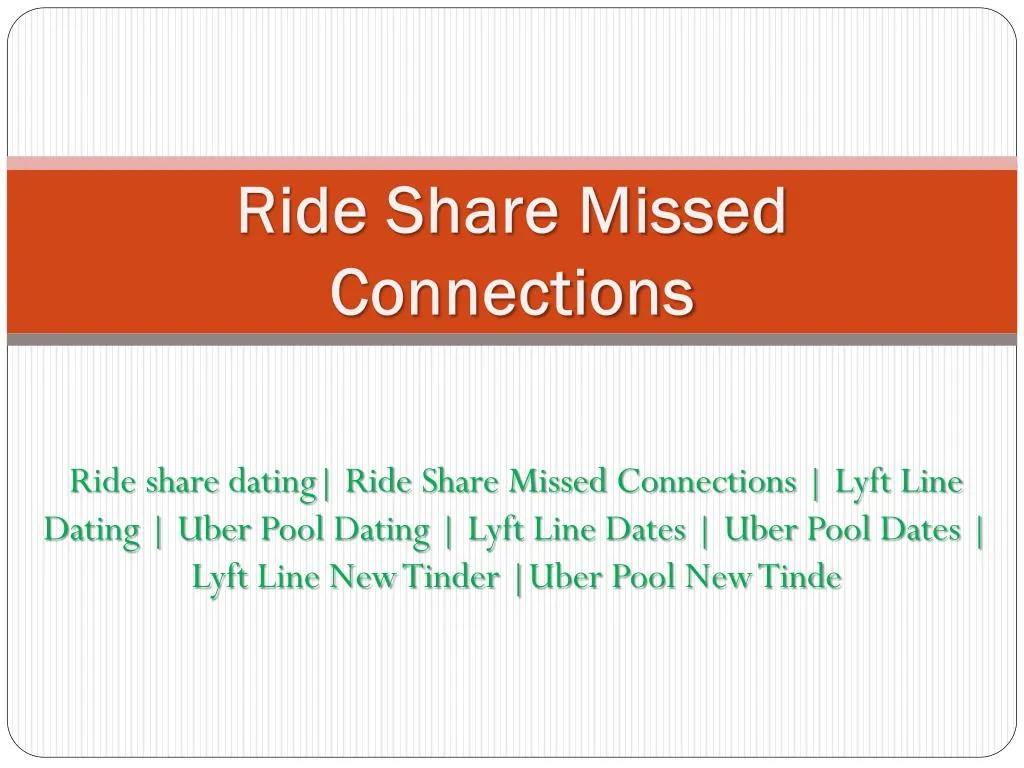 ride share missed connections