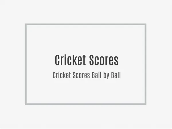 cricket score