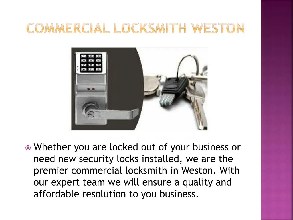 commercial locksmith weston