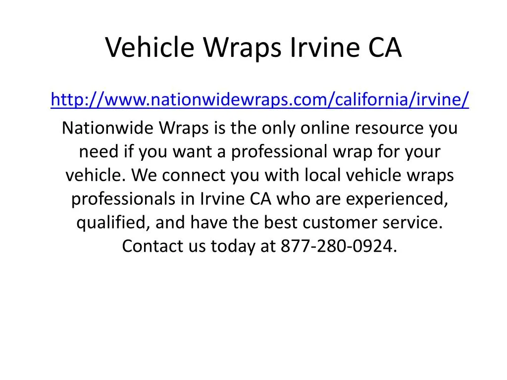 vehicle wraps irvine ca