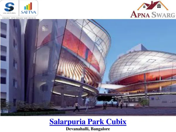Salarpuria Park Cubix Upcoming Project in Bangalore