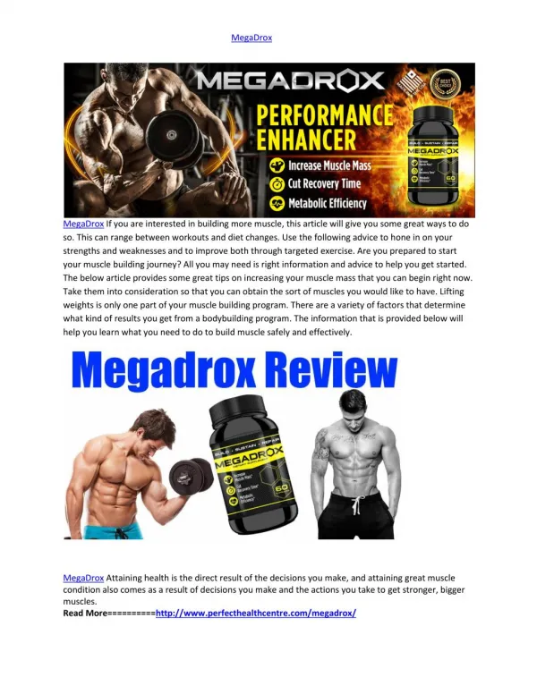 MegaDrox Building muscle
