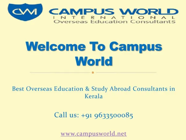 Overseas Education & Study Abroad Consultants in Kerala