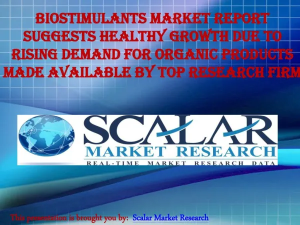 Biostimulants market report