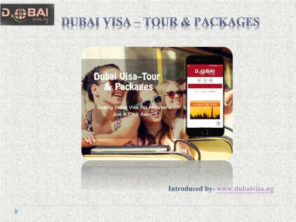 DubaiVisa.ng Launches Its New App- "Dubai Visa – Tour & Packages"