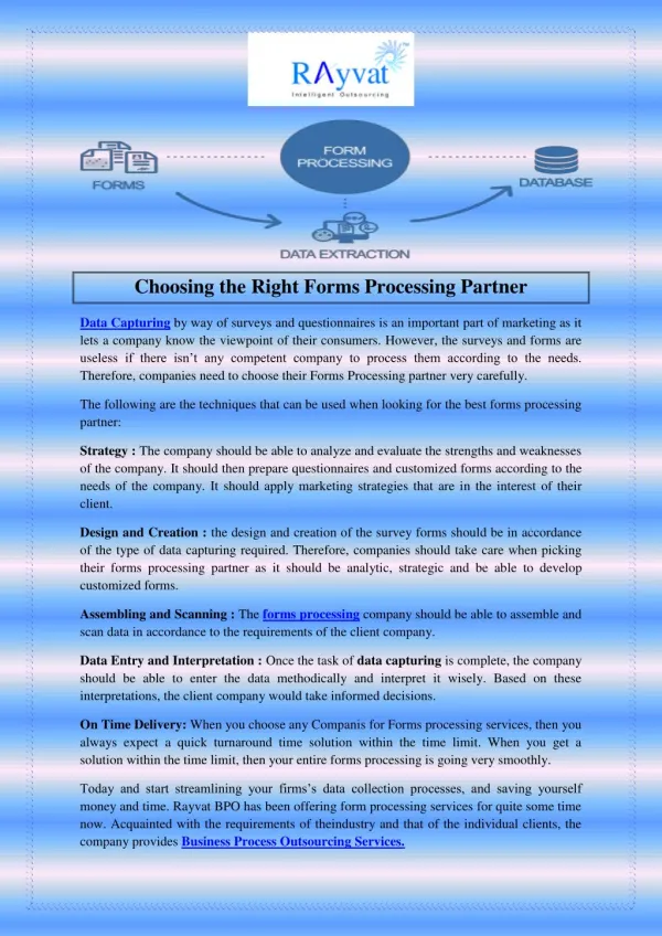 Choosing the Right Forms Processing Partner