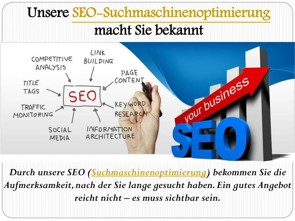 unsere seo suchmaschinenoptimierung macht sie bekannt