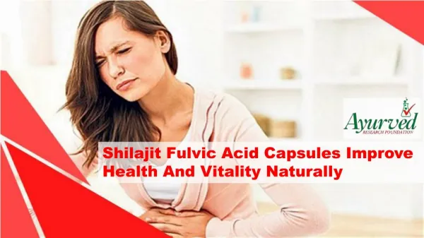 Shilajit Fulvic Acid Capsules Improve Health And Vitality Naturally
