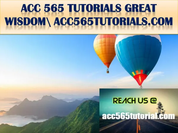 ACC 565 TUTORIALS GREAT WISDOM \ acc565tutorials.com
