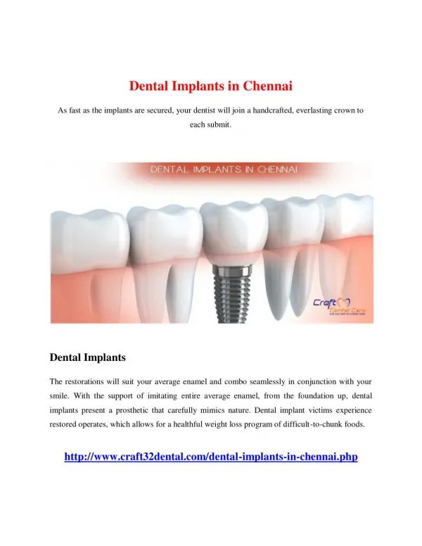 Dental Implants in Chennai