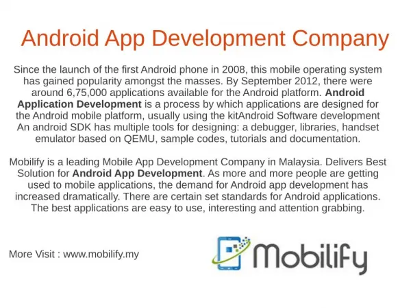 Android app development company