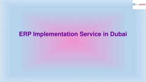 ERP Implementation Service in Dubai