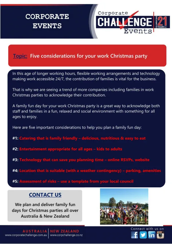 Five considerations for your work Christmas party