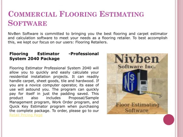 Flooring Estimating Software