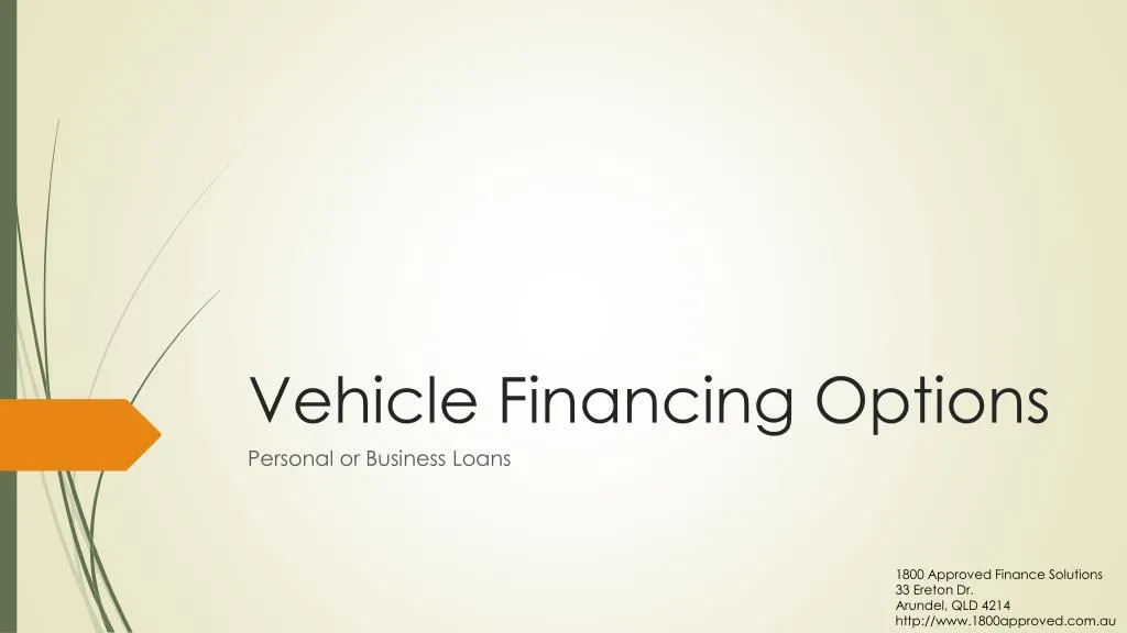 vehicle financing options
