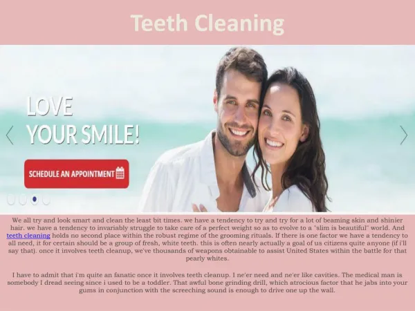 Teeth Cleaning and Beauty