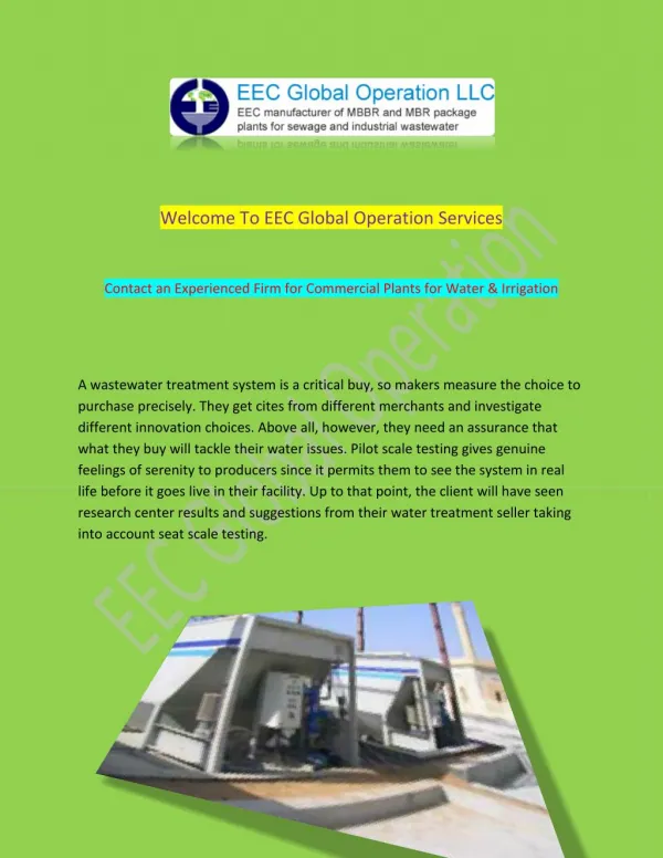 Domestic and Industrial MBBR WWTP