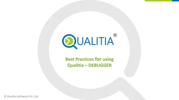 Qualitia Debugger for Test Automation