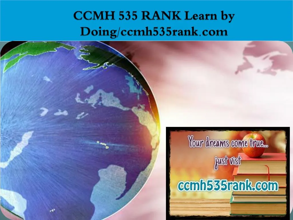 ccmh 535 rank learn by doing ccmh535rank com