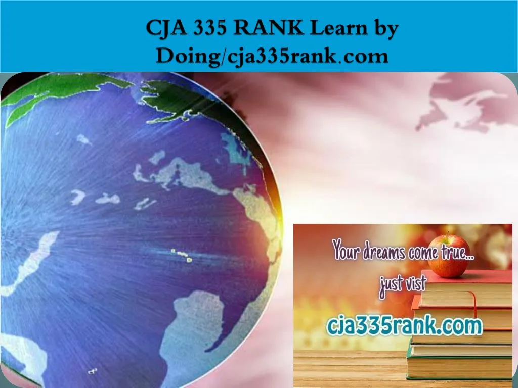 cja 335 rank learn by doing cja335rank com