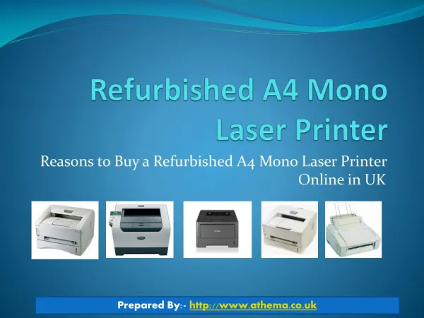 Factors to Buy a Refurbished A4 Mono Laser Printer Online in UK