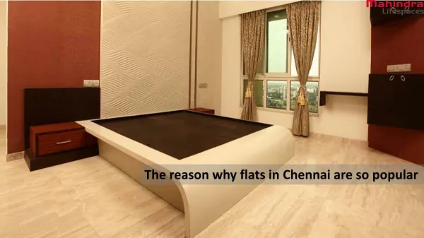 The reason why flats in Chennai are so popular
