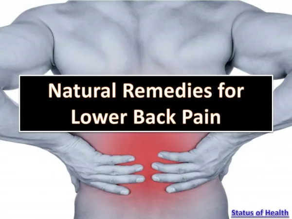 Natural Remedies for Lower Back Pain