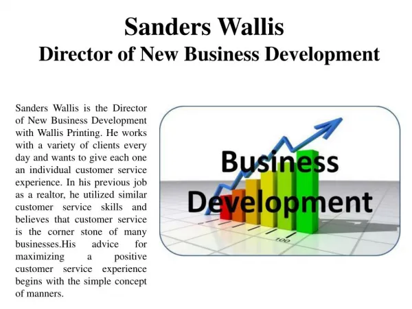 Sanders Wallis-Director of New Business Development