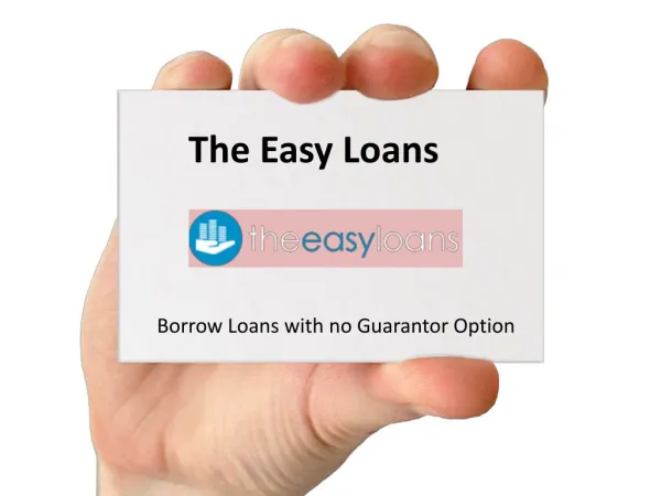No Guarantor Loans on Easy Terms