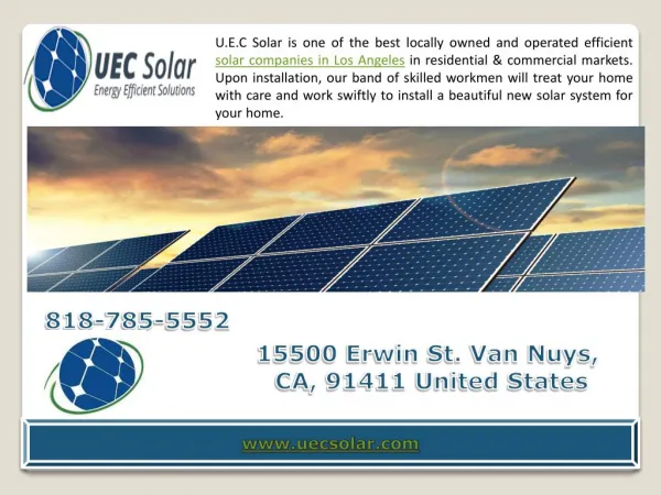 Solar Panel Companies in Los Angeles