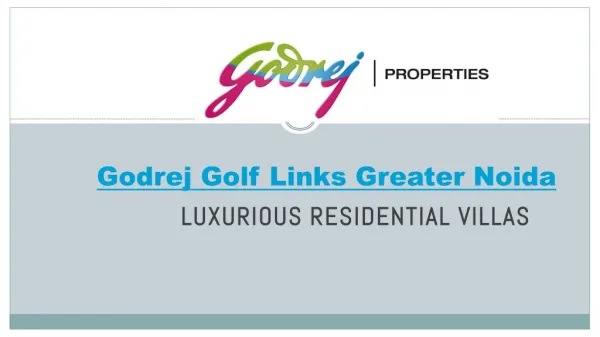Godrej Golf Links Villas Greater Noida
