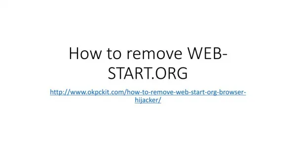 How to remove WEB-START.ORG
