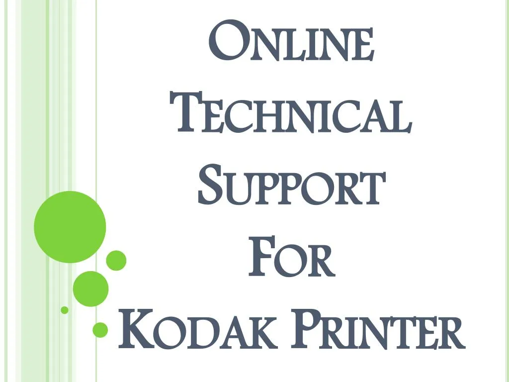online technical support for kodak printer
