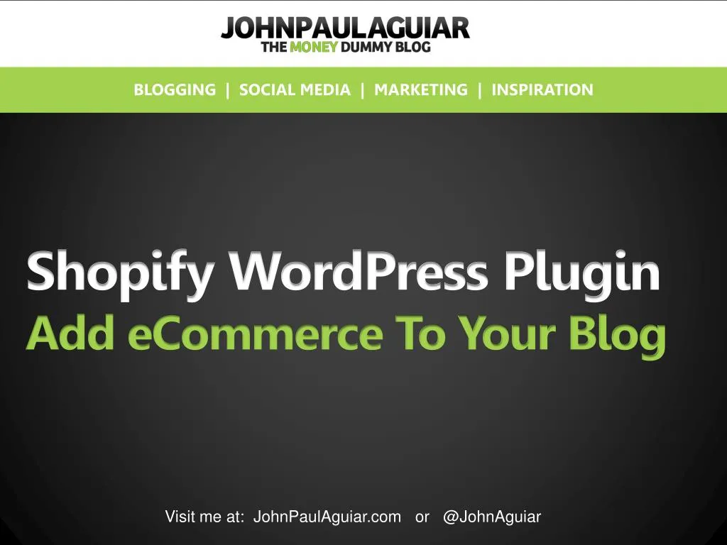 shopify wordpress plugin add ecommerce to your blog