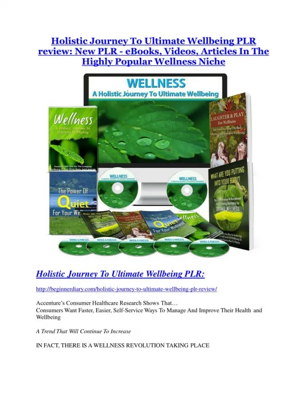 Holistic Journey To Ultimate Wellbeing 270 PLR Review demo - $22,700 bonus