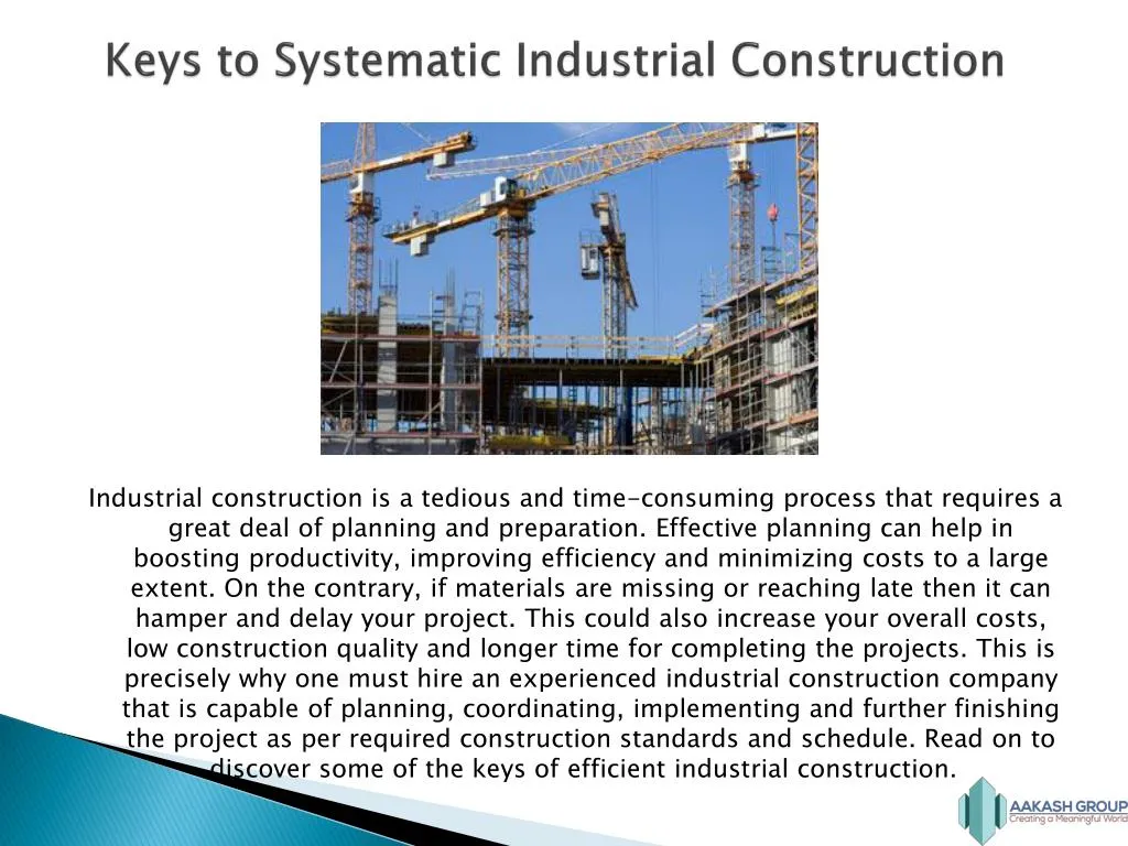 keys to systematic industrial construction