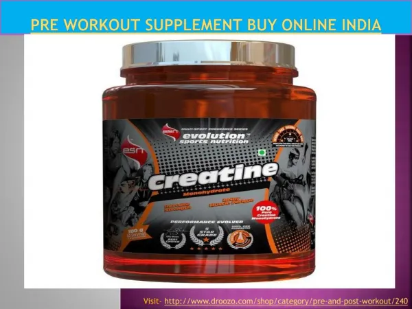Pre workout supplement buy online India