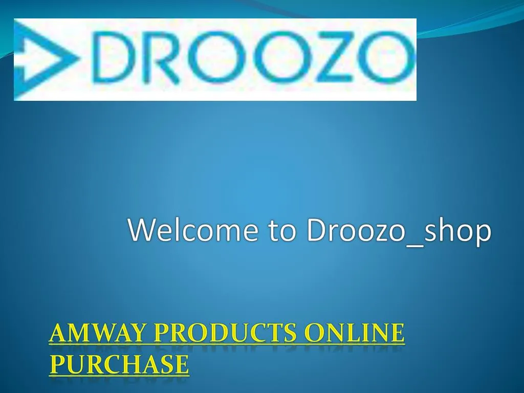 welcome to droozo shop