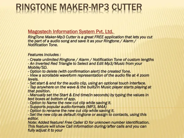 Ring tone maker mp3 cutter app for free