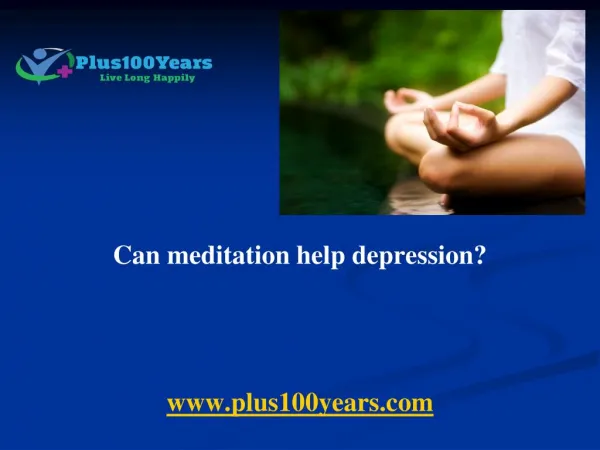 Can meditation help depression