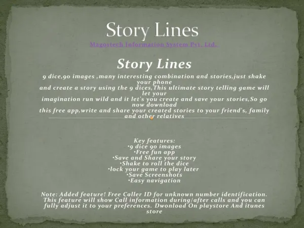 Story Lines app for free