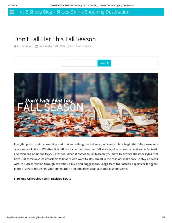 Don’t Fall Flat This Fall Season