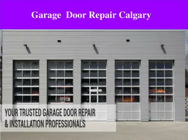 Durable Garage Door Parts Calgary