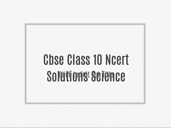 Cbse Class 10 Study Material Free