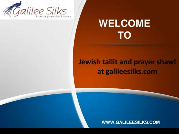 Jewish tallit and prayer shawl at galileesilks.com