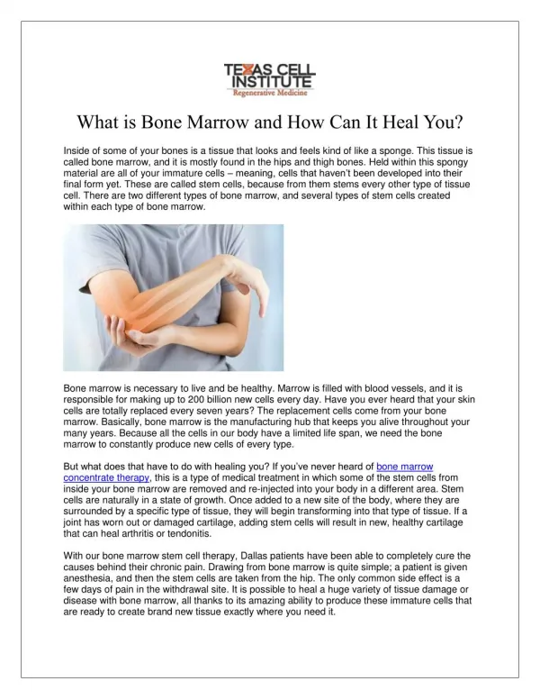 What is Bone Marrow and How Can It Heal You?
