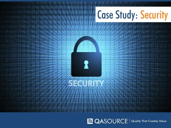 Case Study - Security Software Testing