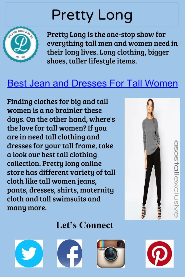 Best Jean and Dresses For Tall Women