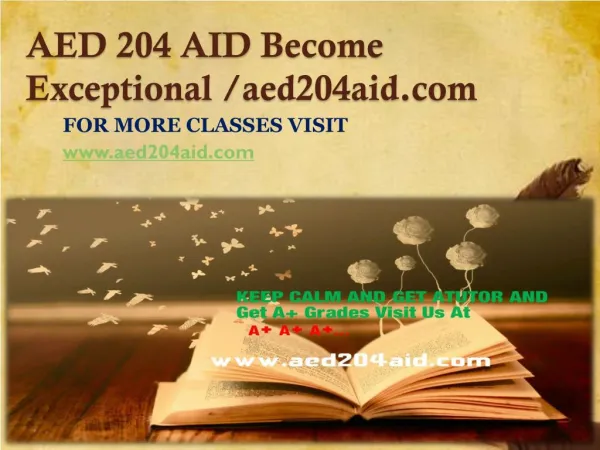 AED 204 AID Become Exceptional-aed204aid.com