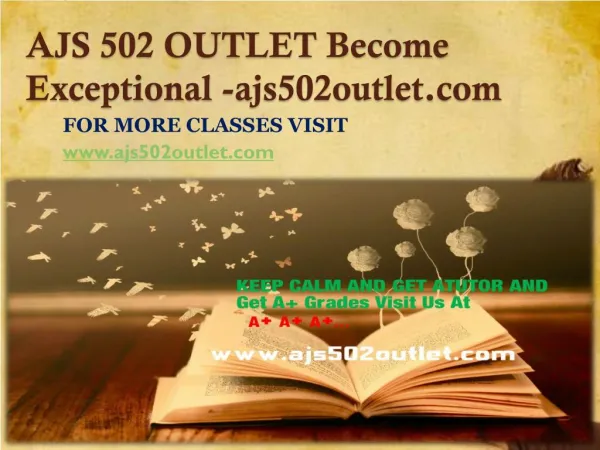 AJS 502 OUTLET Become Exceptional-ajs502outlet.com